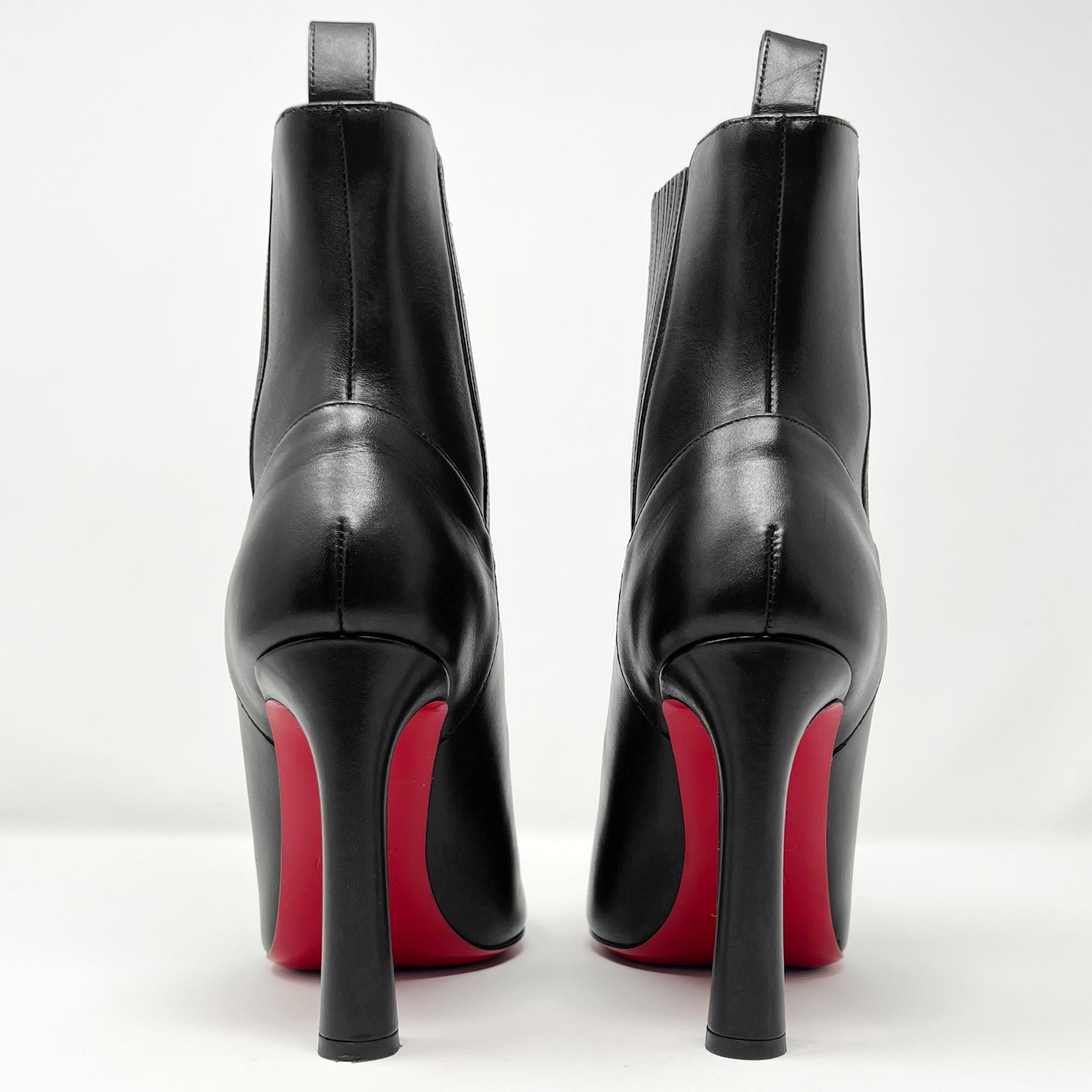 Christian Louboutin Me in the 90's 100 Black Leather Calf High Heels Boots Size EU 37.5