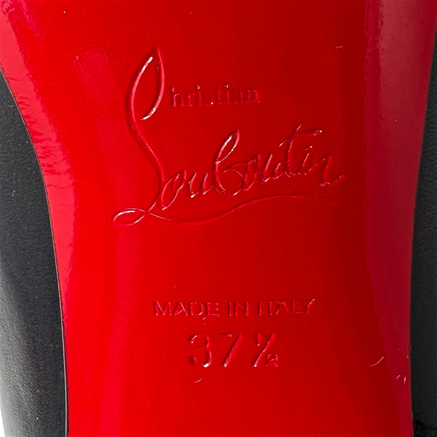 Christian Louboutin Me in the 90's 100 Black Leather Calf High Heels Boots Size EU 37.5