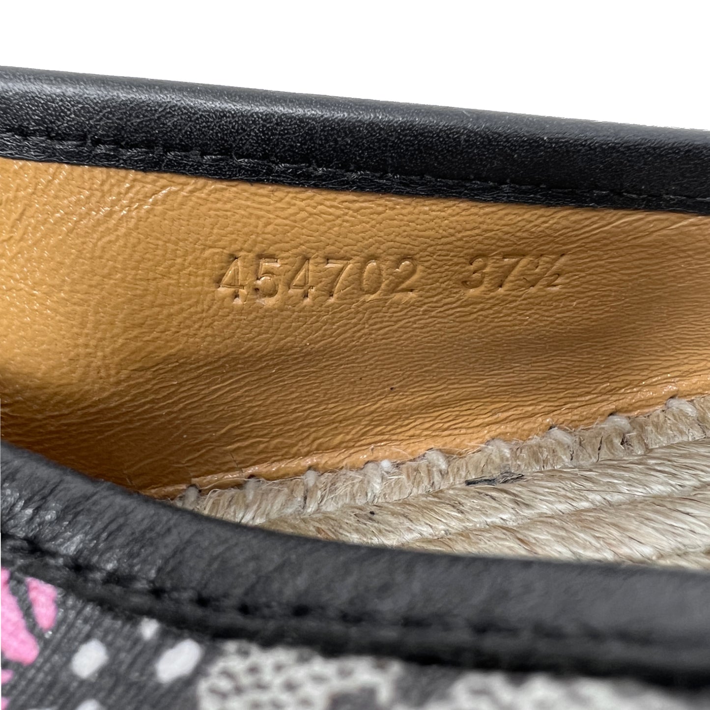 Gucci Bengal Tiger Floral Supreme Monogram Canvas Round Toe Espadrilles Flats Size EU 37.5