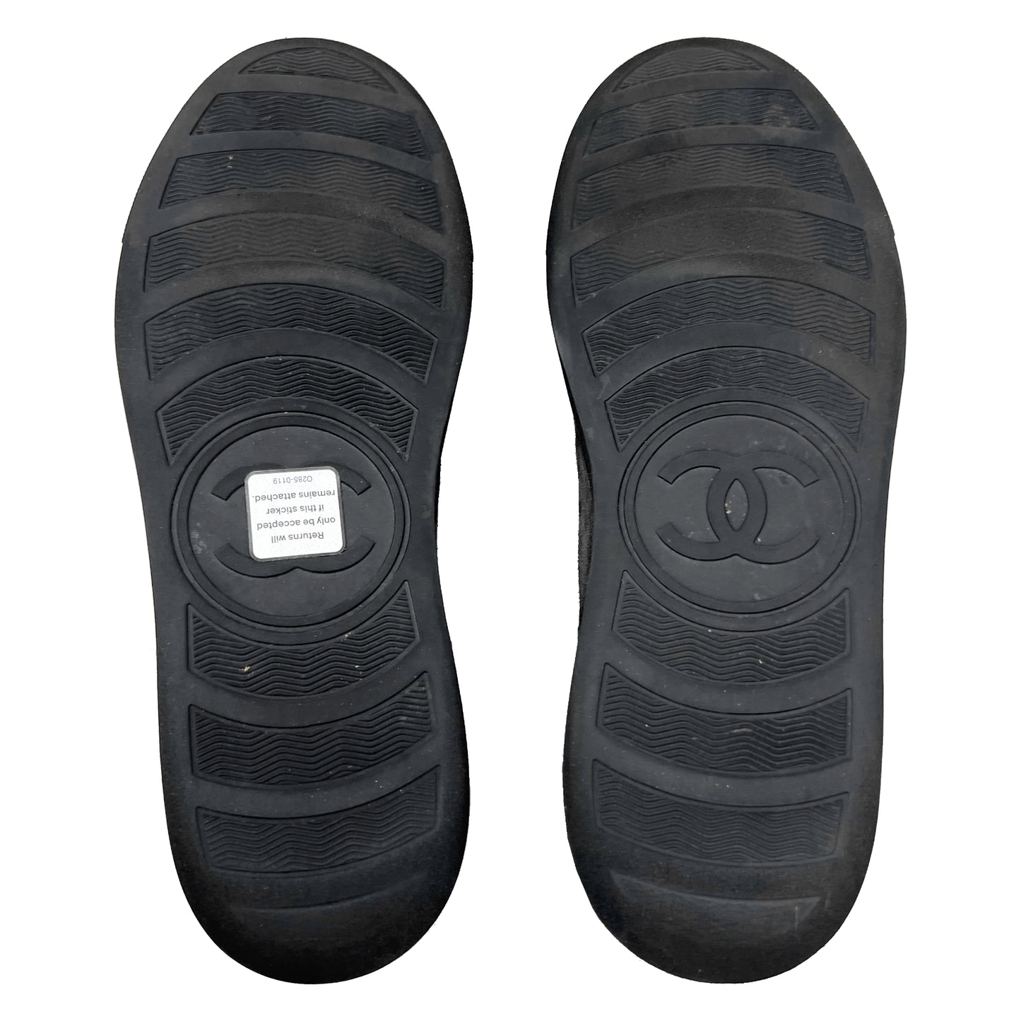 Chanel Gray Suede Tweed Top Sneakers Size EU 40