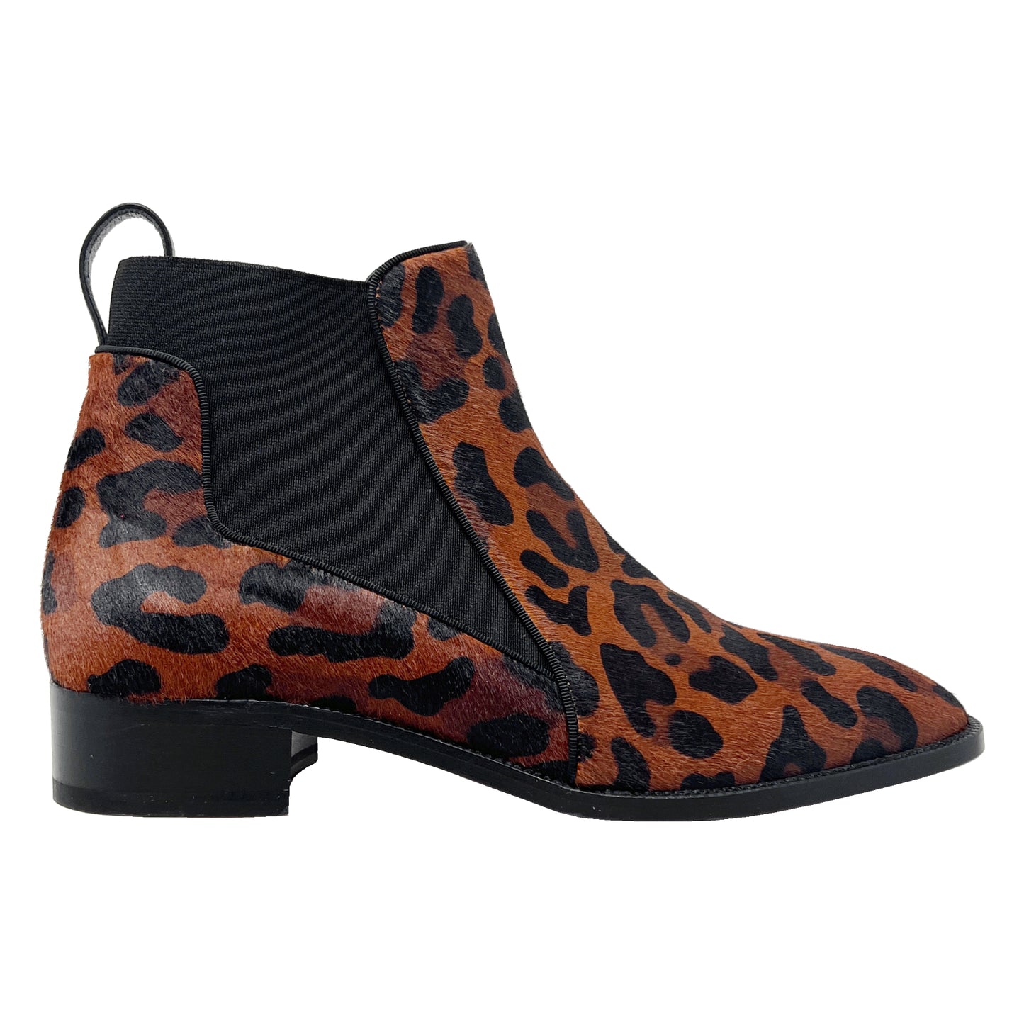 Christian Louboutin Boots Marnmada 40 Chelsea Calf Hair Leopard Print Block Heel