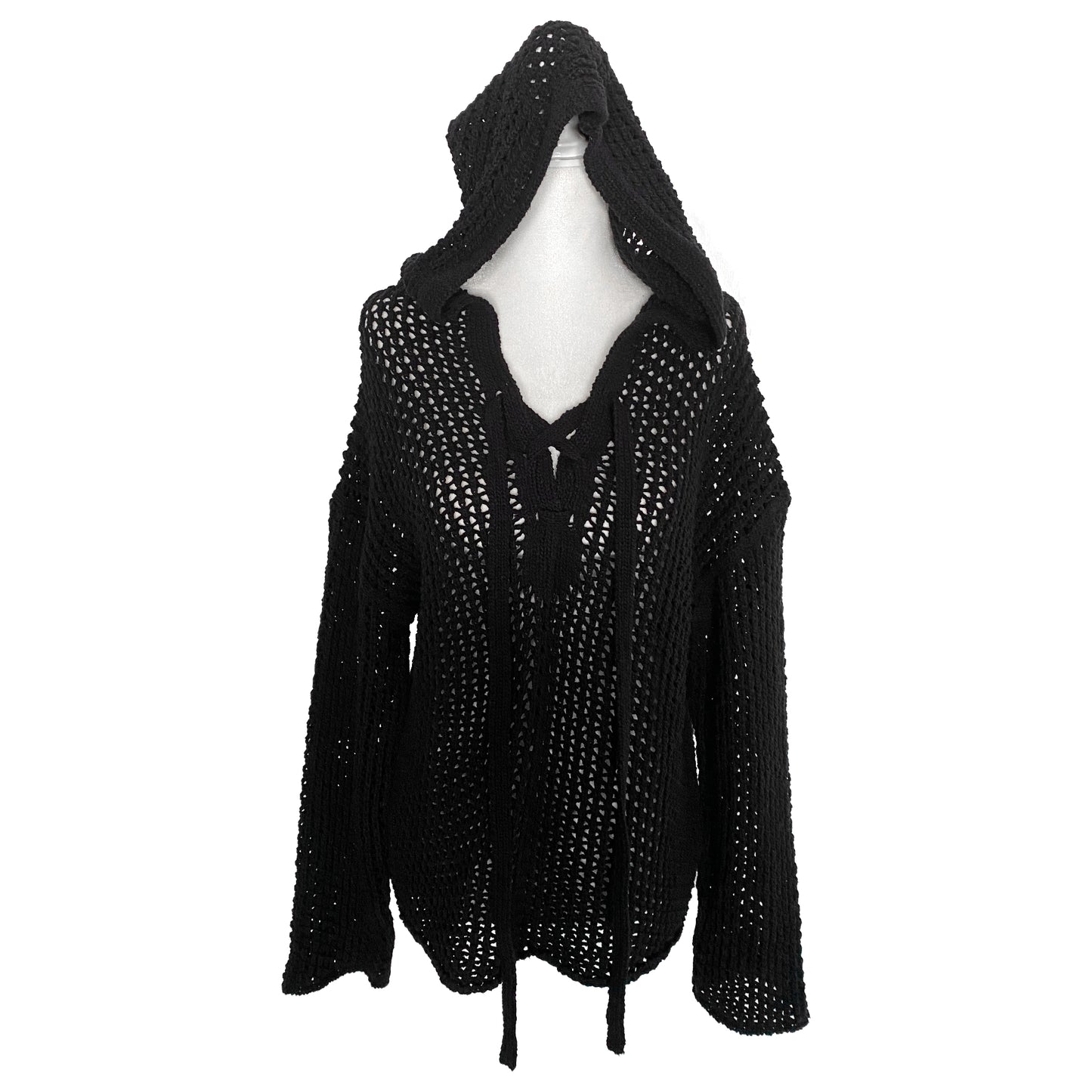 Nili Lotan Maisie Cotton Loose Knit Hooded Sweater