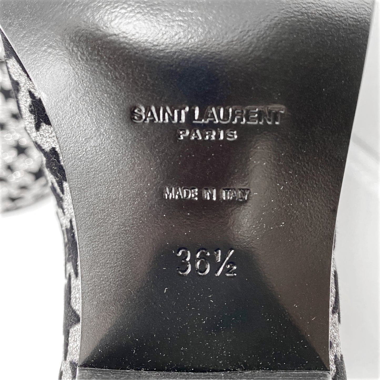 Saint Laurent Chelsea Rock Star 40 Glitter Boots Size 36.5