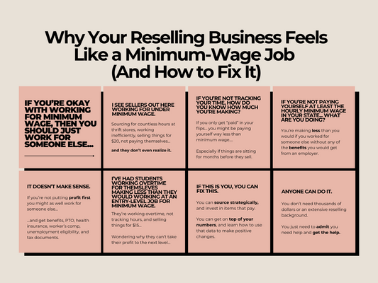 Why Your Reselling Business Feels Like a Minimum-Wage Job (And How to Fix It)