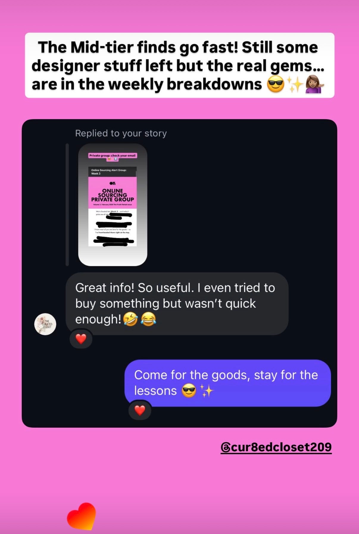 Reselling Community + Online Sourcing Group