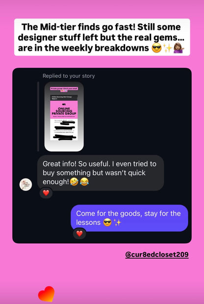 Reselling Community + Online Sourcing Group
