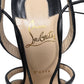 Christian Louboutin Flamequeen 120 Black Leather Strappy Lace Up Heels Sandals EU 37