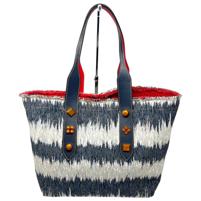 Christian Louboutin Cloth Frangibus Kansai Embroidered Embellished Tote Bag