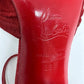Christian Louboutin Marchavekel Red Suede Knot Peep Toe Ankle Strap Pumps Size EU 36