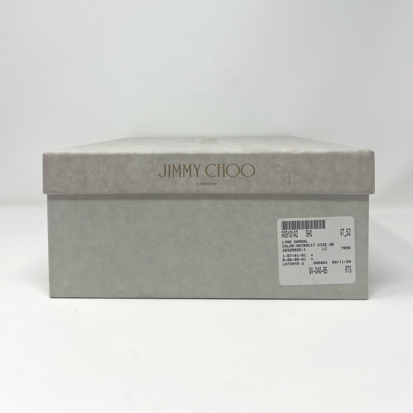 Jimmy Choo Lynn Anthracite Gray Silver Crystal Embellished Star Strap Sandals Size EU 39