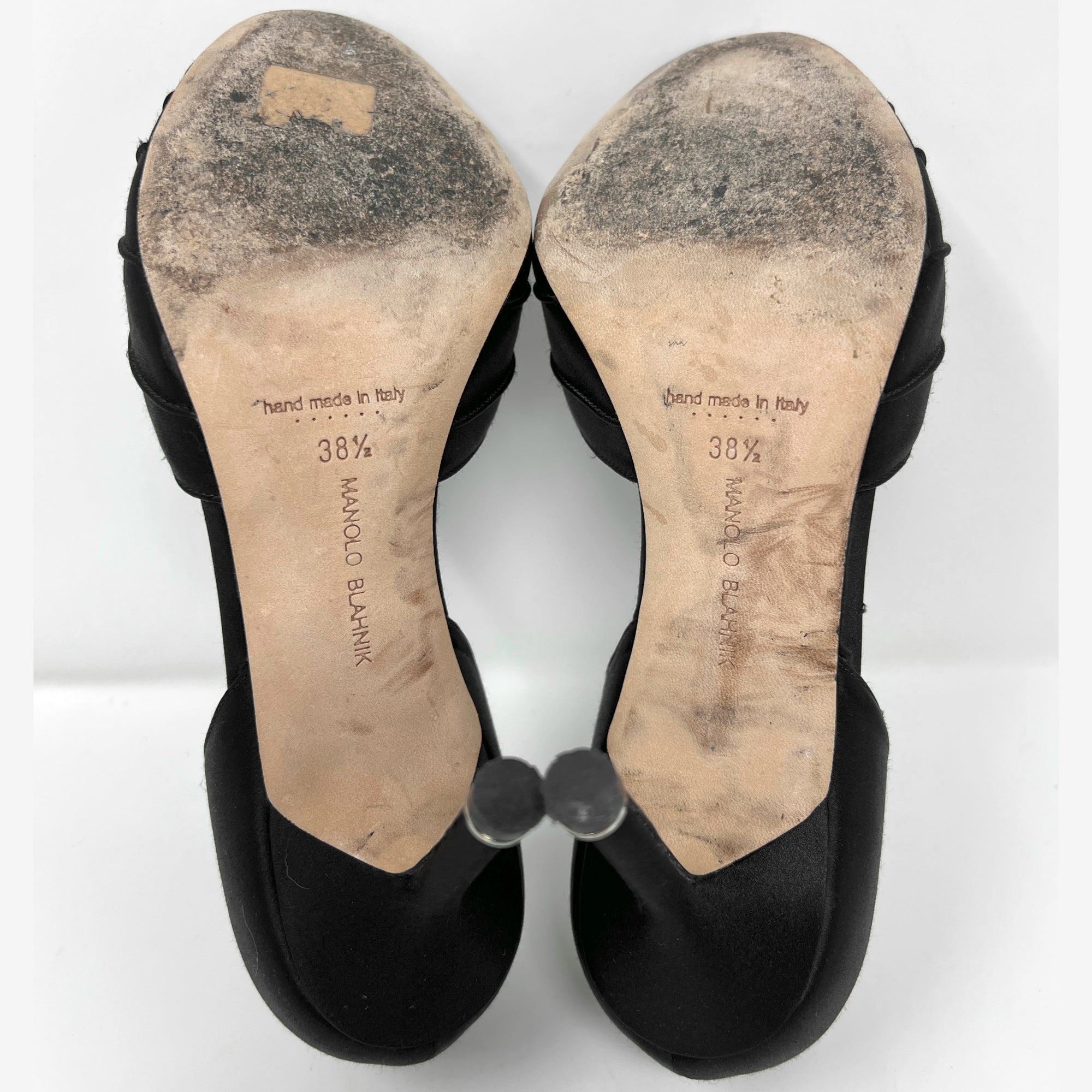 【Manolo Blahnik】レース黒 ハイヒール (37.5) Manolo Blahnik Sequins Slingback Sandals Size 7 - Consigned