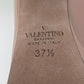 Valentino TanGo V Logo Canelle Tan Patent Leather Round Toe Platform Heels Pumps EU 37.5