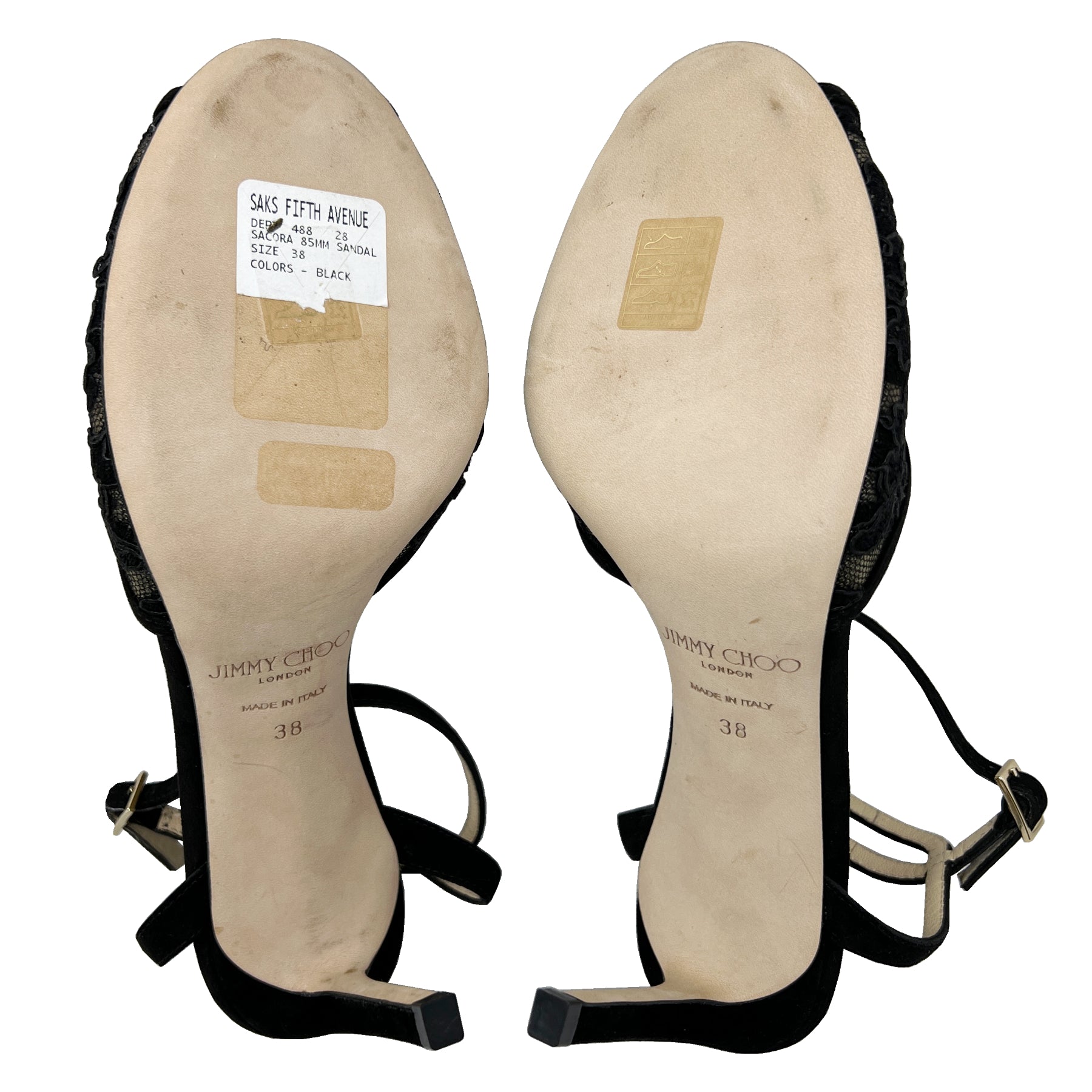 JIMMY CHOO Calfskin Margo 80 Ghillie Laced Sandals 39.5 Black 1176801 |  FASHIONPHILE