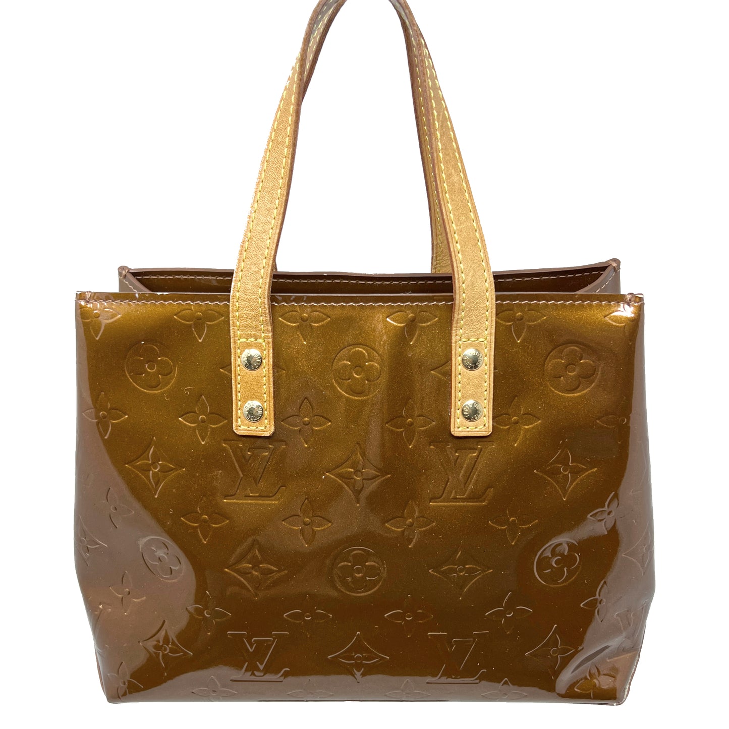 Louis Vuitton Bronze Monogram Vernis Leather Reade PM Bag