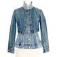 Alexander McQueen Double Layered Fitted Corset Multi-panel Denim Button Down Jacket