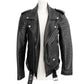 BLK DNM Motorcycle Black Lamb Leather Quilted Jacket with belt detail