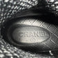 Chanel Gray Suede Tweed Top Sneakers Size EU 40