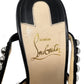 Christian Louboutin Galeria 100 Black Leather Studded Sandals Size EU 37.5