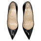 Christian Louboutin Pigalle Follies Black Patent Leather Pumps Heels Size EU 39.5