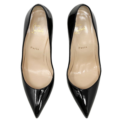 Christian Louboutin Pigalle Follies Black Patent Leather Pumps Heels Size EU 39.5