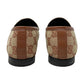 Gucci Jordaan Brown Monogram Canvas Leather Trim Loafers Size EU 36.5