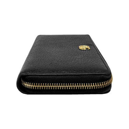 Gucci Marmont Black Leather Zip Around Wallet