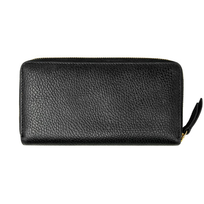 Gucci Marmont Black Leather Zip Around Wallet