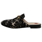 Gucci Princetown Black Lace Overlay Leather Horsebit Loafer Mules