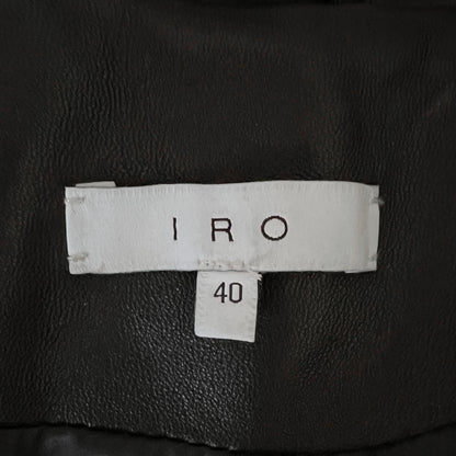 IRO Dumont Motorcycle Black Leather Jacket Size US 8