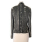 J. Mendel Paris Couture Silver Sequin Cropped Embroidered Jacket Blazer