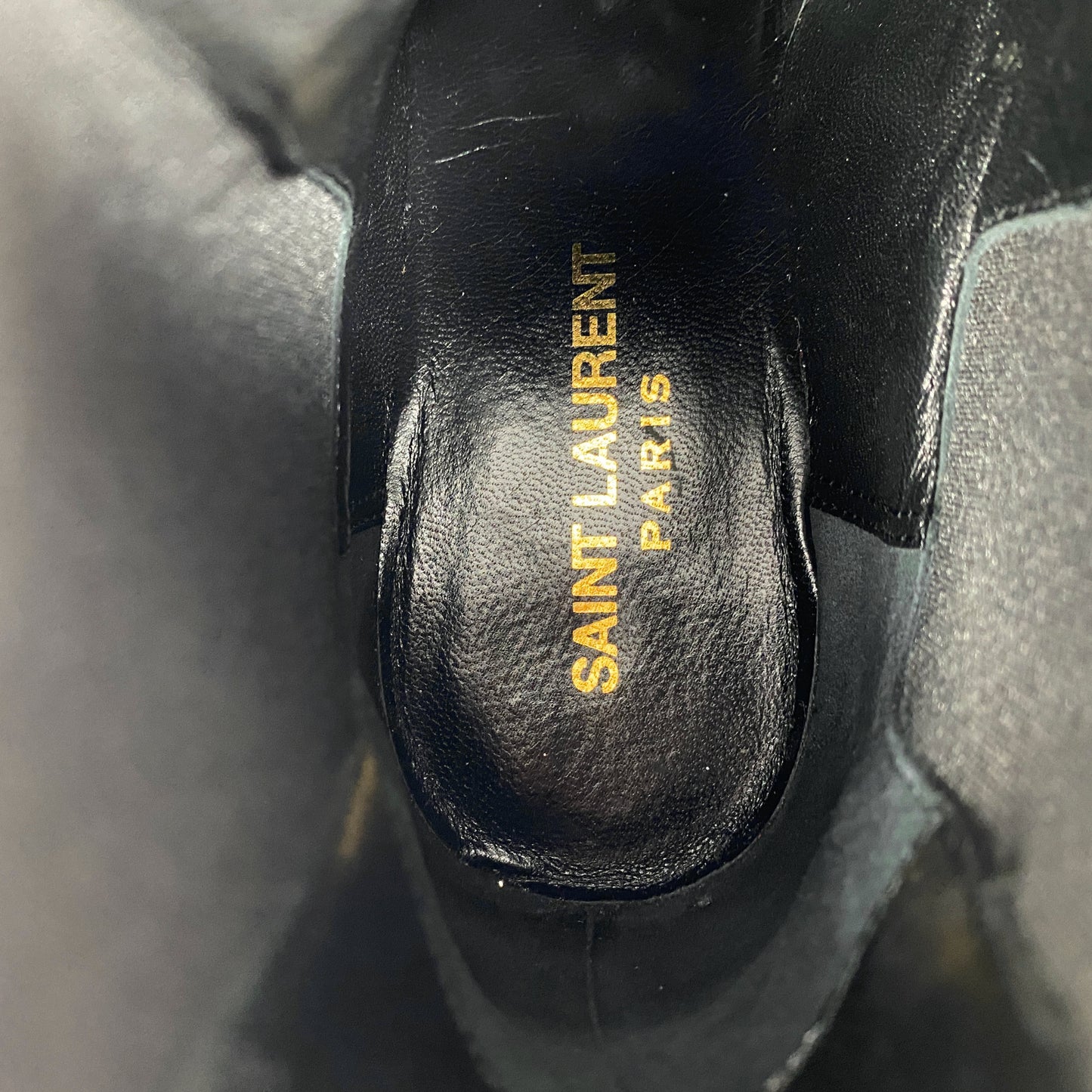 Saint Laurent Chelsea Rock Star 40 Glitter Boots Size 36.5